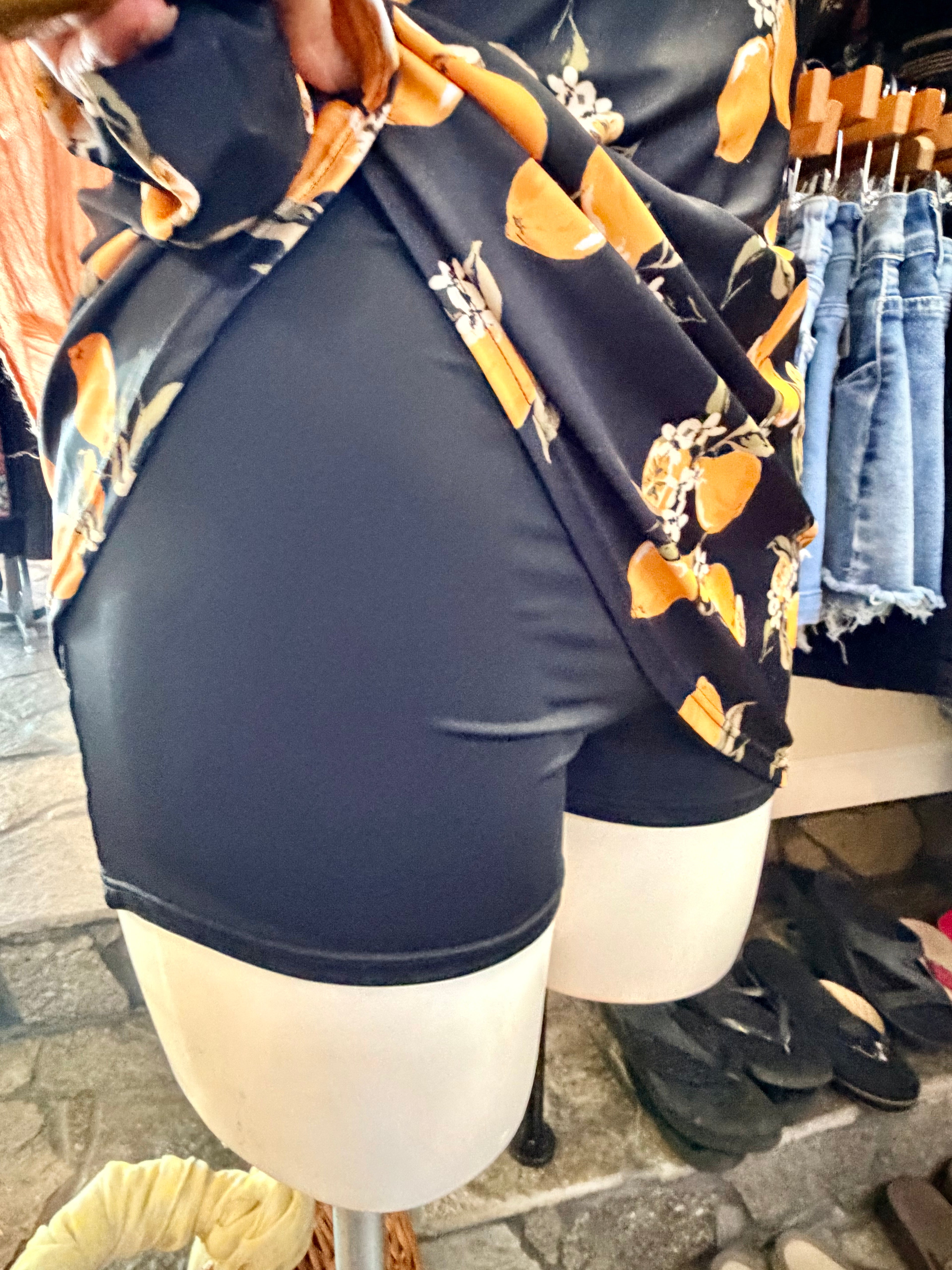 Polka-dot and lemons one-piece swimsuit